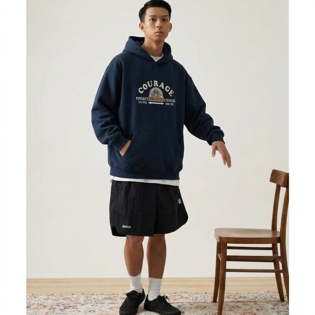 Front print design hoodie C4518