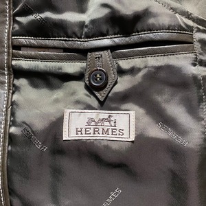 HERMES leather vest