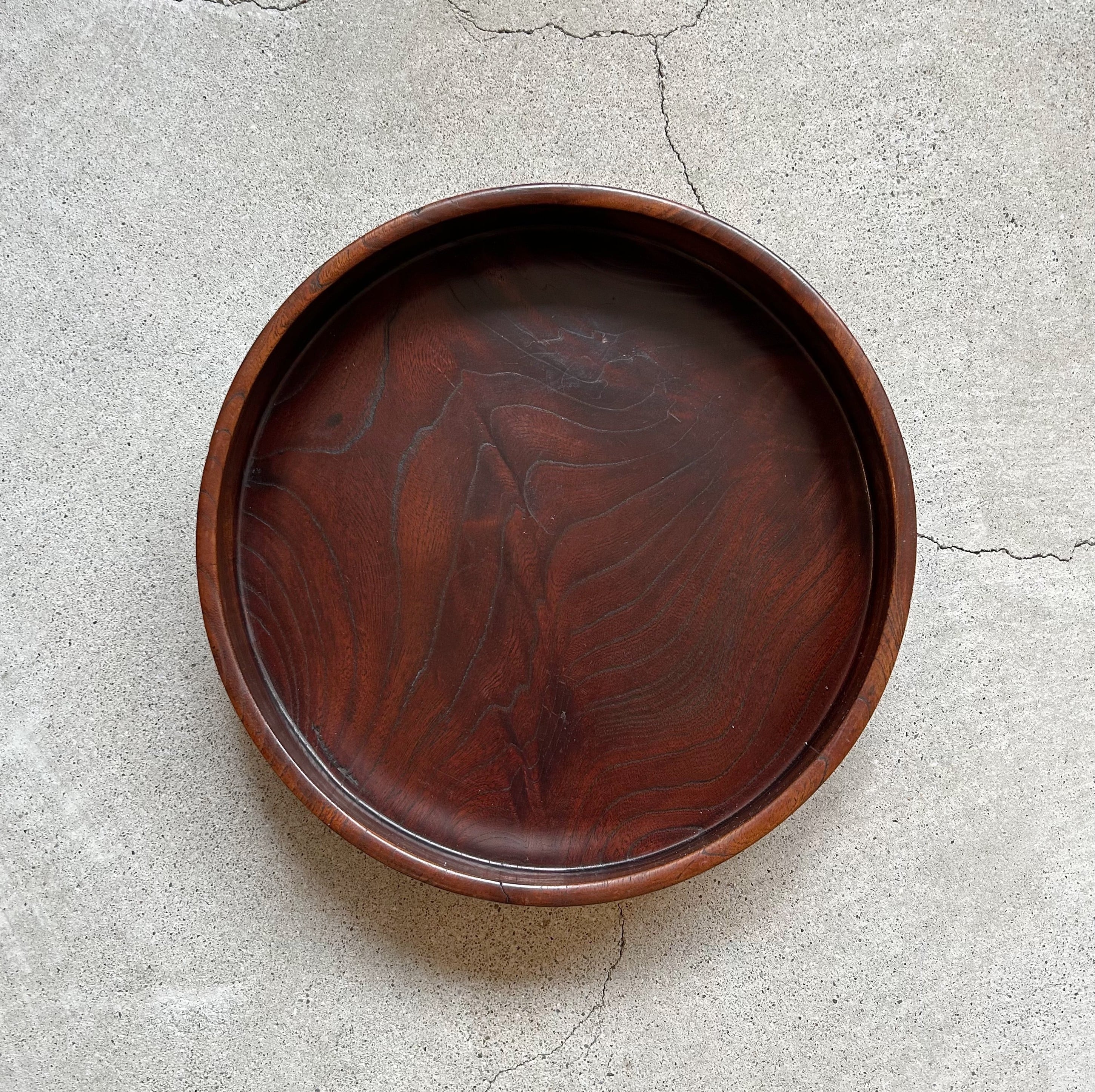 古道具 木の丸盆 | tsuyukusa store