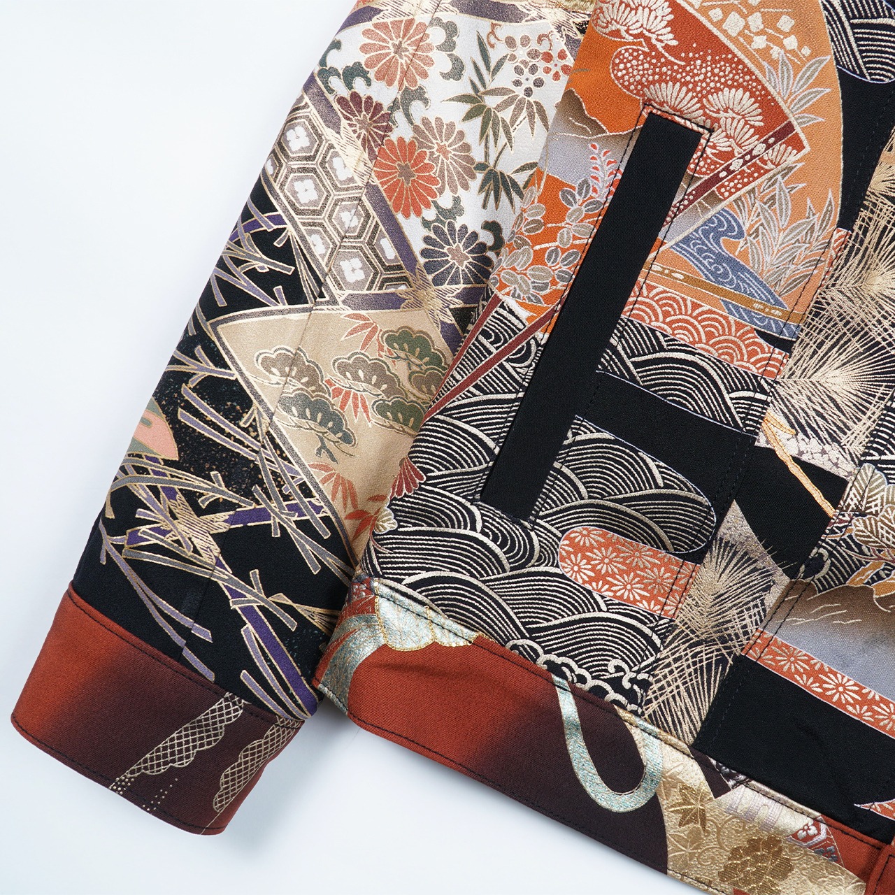 【GJK-M_004】再構築着物Gジャン KIMONO TRUCKER JACKET