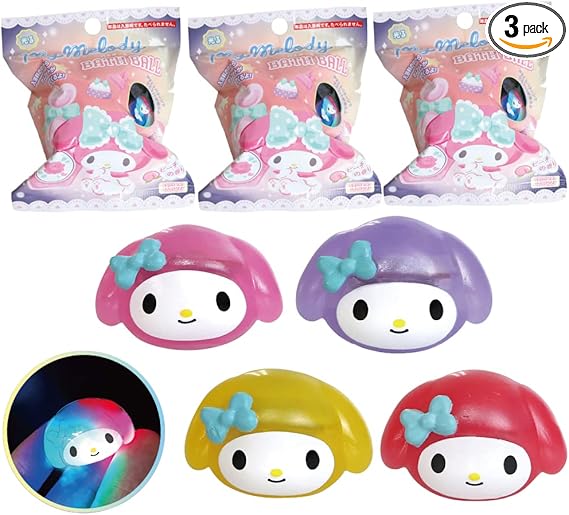 サンタン 光る マイメロディ バスボール おもちゃ入り 3個セット