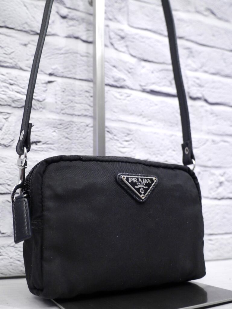 美品】 PRADA プラダ テスート ナイロンxレザー クロスボディ ミニ