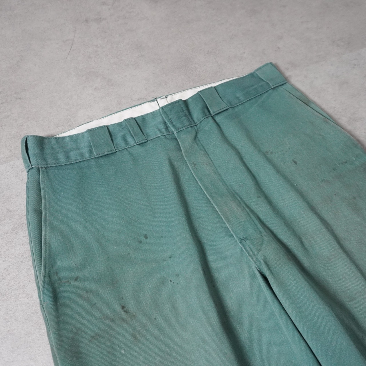 80s Dickies 874 work pants "made in USA" Lincoln green [W33.5L30.5相当] 古着 - 4