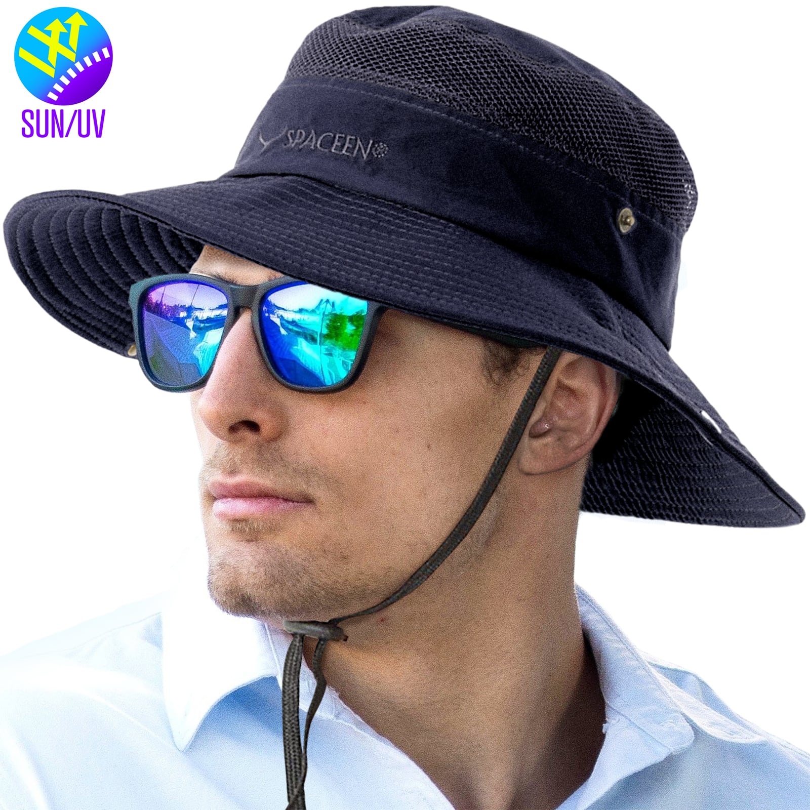 SPACEEN 帽子 ハット サファリハット アウトドア フェス 防水 UVカット 通気性 男女兼用