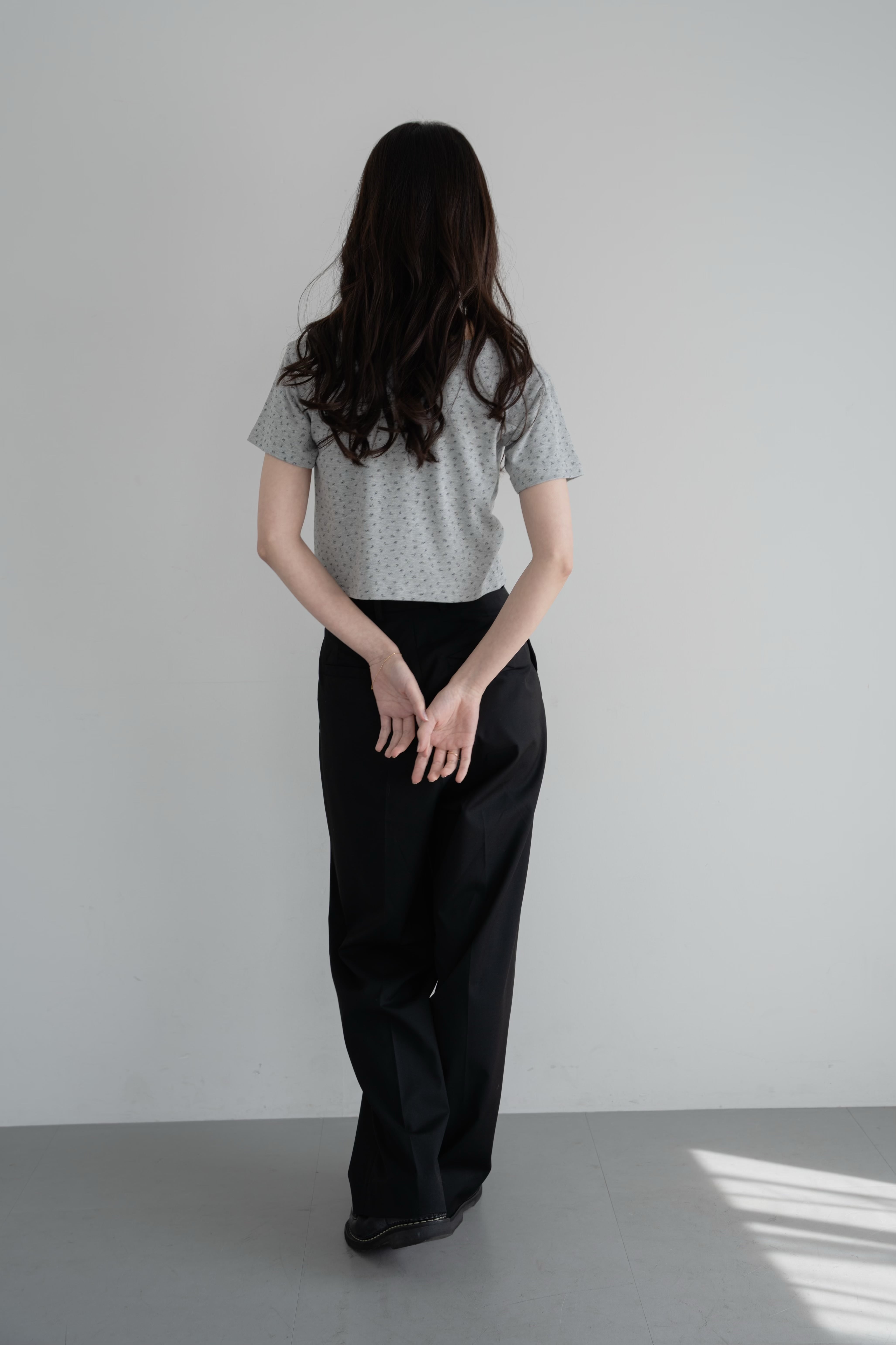 shell button slacks pants | philme