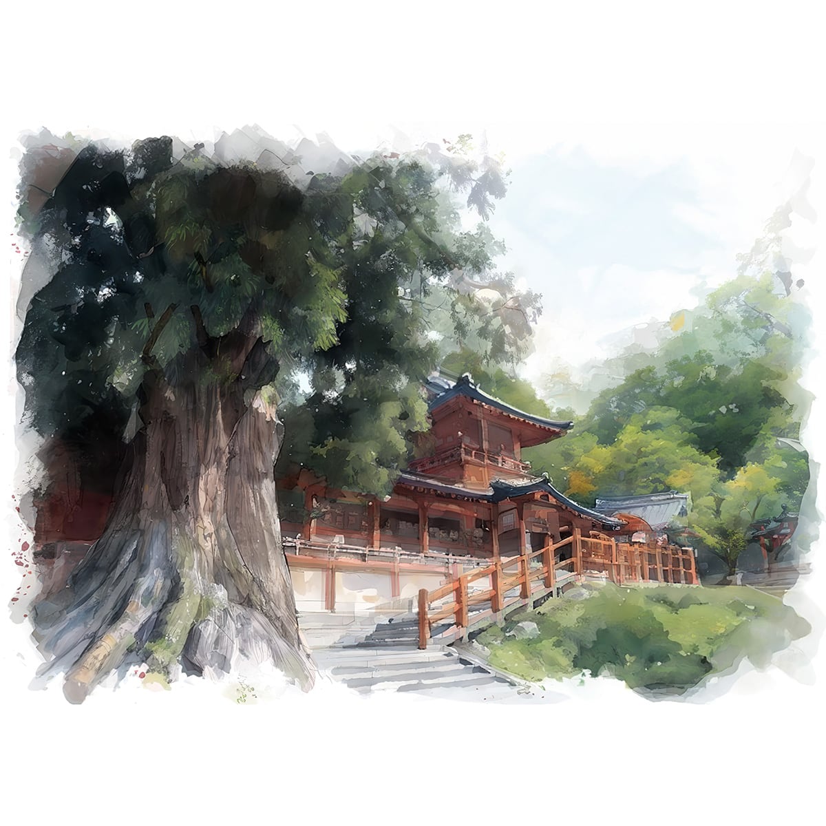神社・仏閣 | インテリア絵画の専門店 ビッグフィールドギャラリー水彩