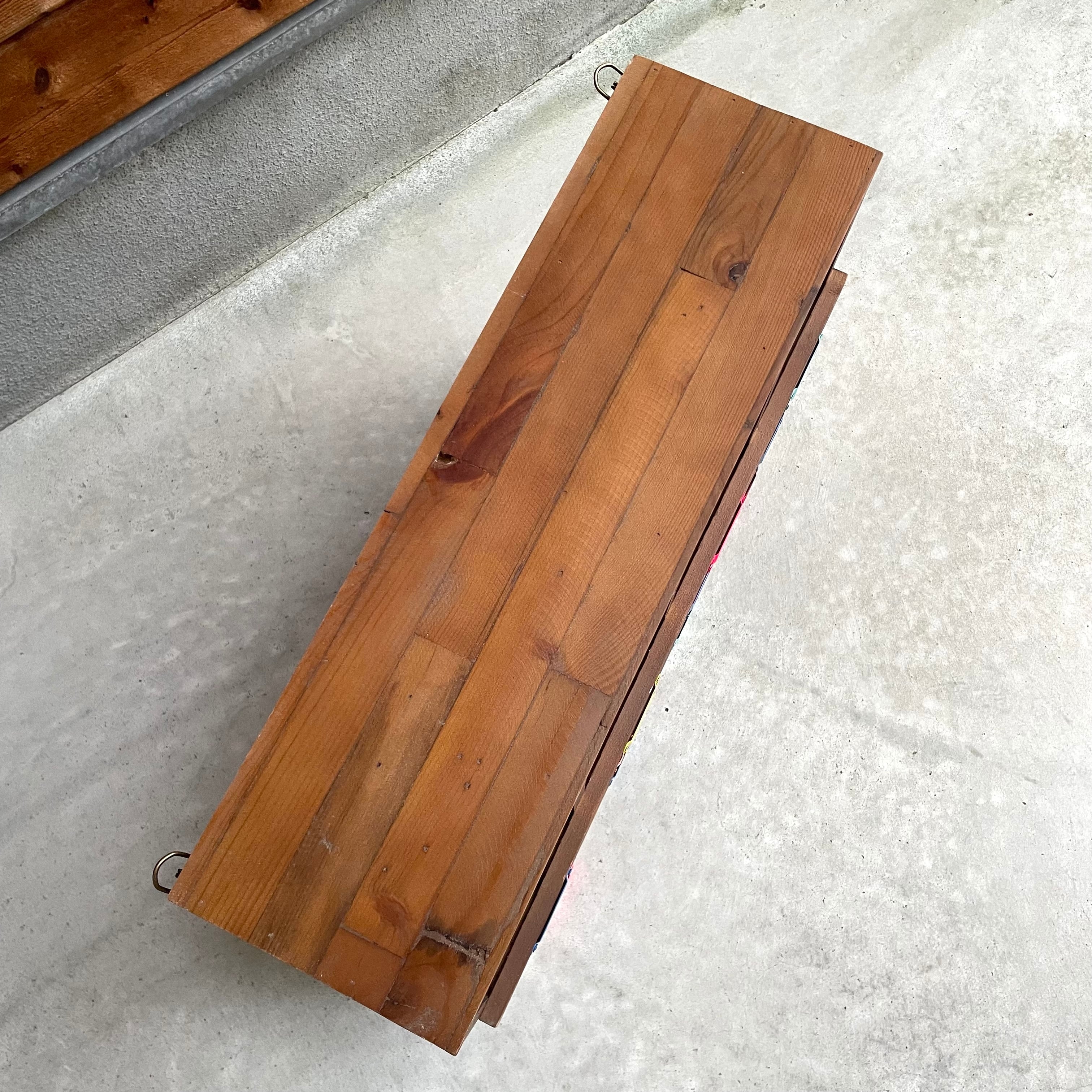 Vivid Label Wood Collection Box W60cm×D19cm×H48cm 収納コレクション