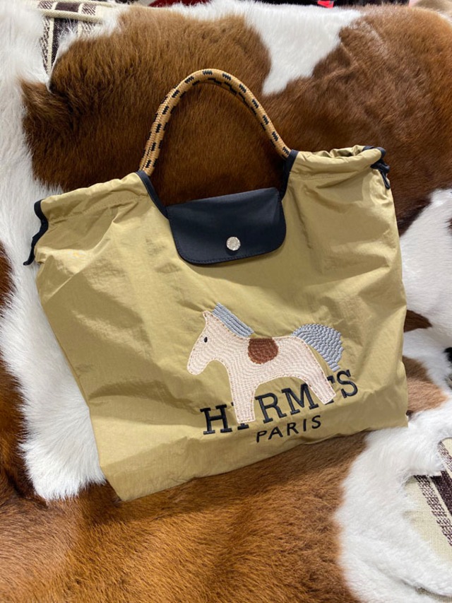 HORSEフラップトートバッグ[color:ブラウン]