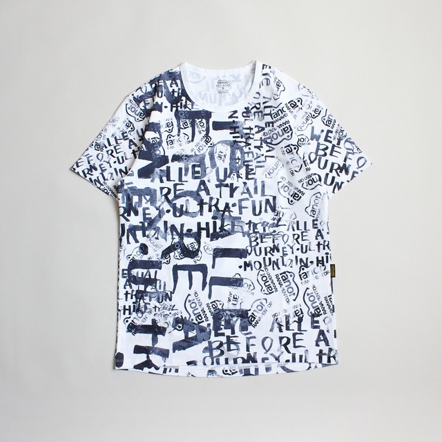 ranor（ラナー） HAND LOGO MIXTURE TEE（ハンドロゴ ミクスチャー Tシャツ）white　メンズレディースランニングTシャツ