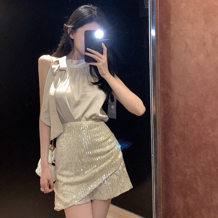 スタイルトップス スパンコールスカート サマー 夏物 ドラファッションホール63721776087