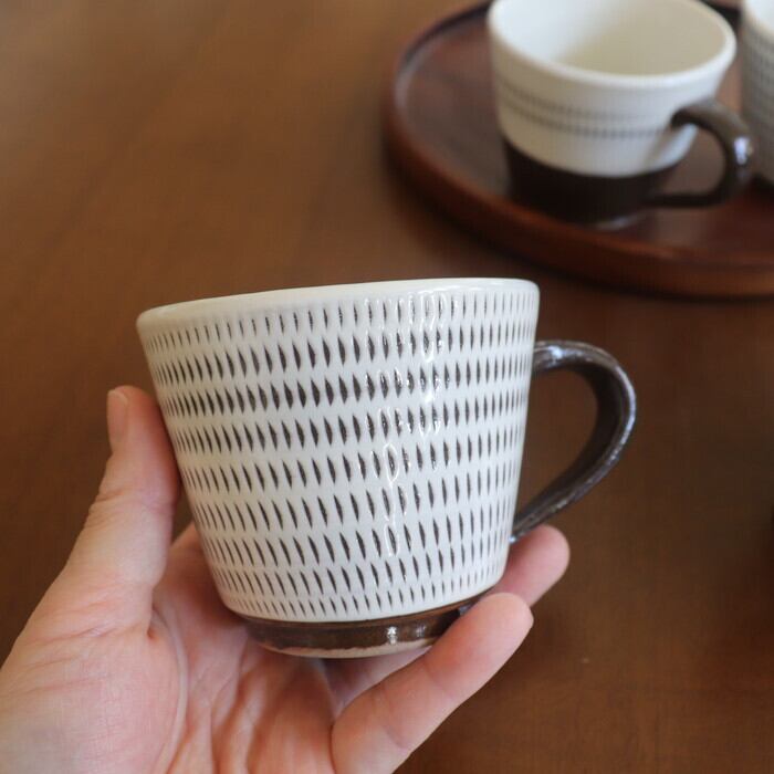 小石原焼 蔵人窯マグカップ 飛び鉋 Koishiwara-yaki] Mug Tobikanna