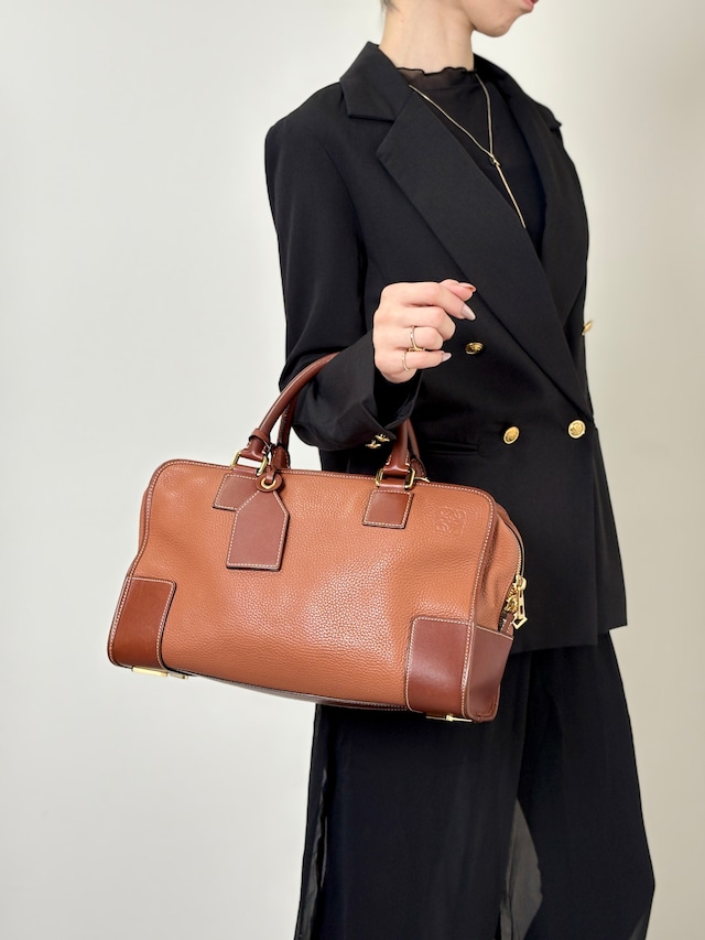 LOEWE ロエベ ショルダーバッグ ブラック フロントバックル 2way レザー vintage ヴィンテージ オールド pszdm6