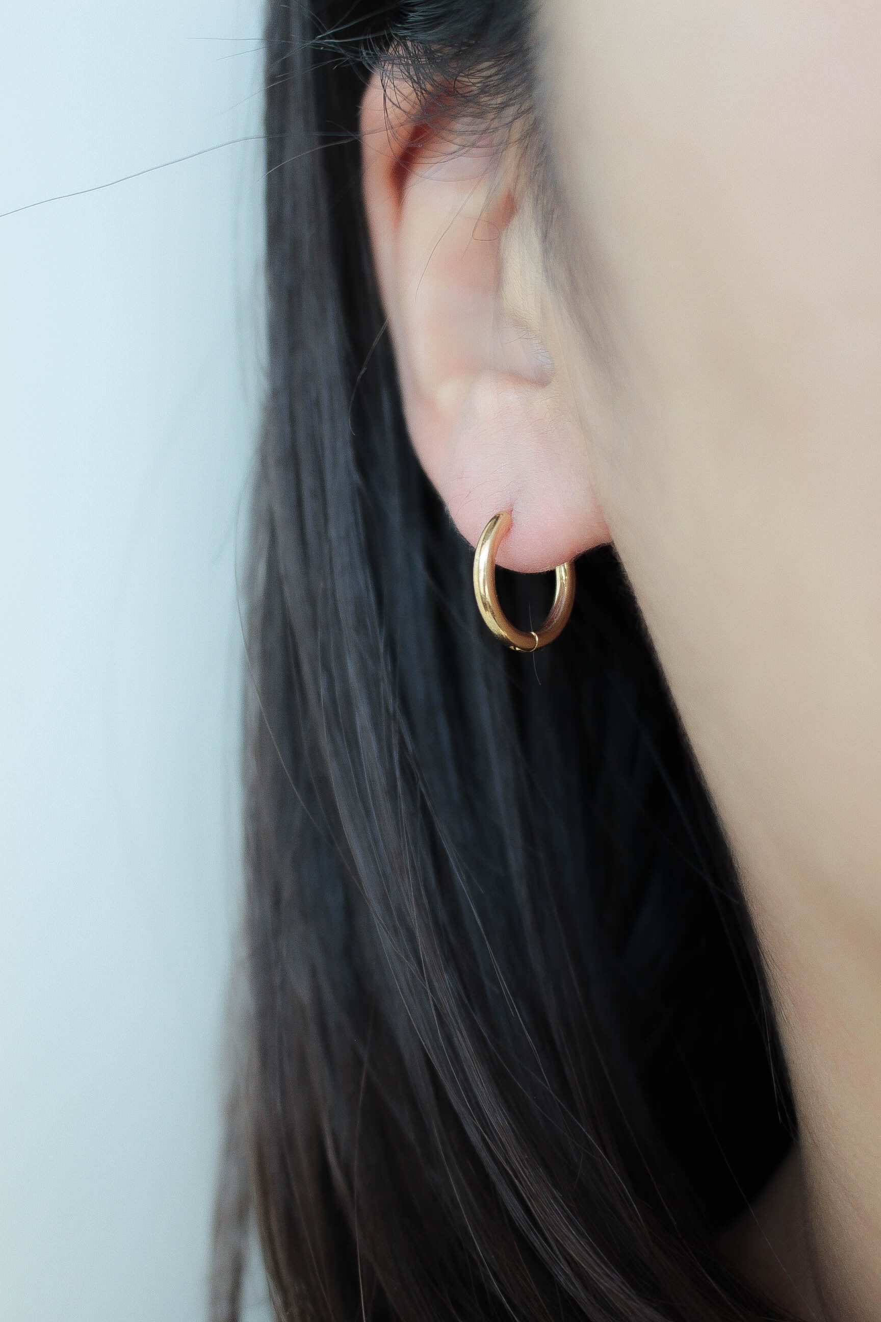 Simple Hoop Pierce / 14mm | ebine(エビネ)|金属アレルギー対応
