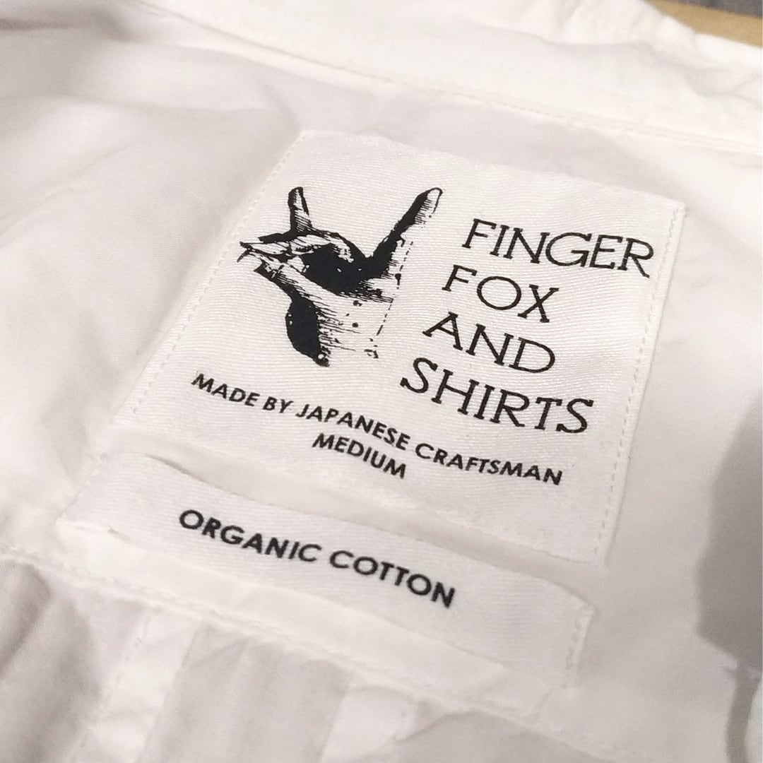 フィンガーフォックスアンドシャツ FINGER FOX AND SHIRTS コットン 刺繍 シャツ ダークネイビー【サイズM】【メンズ】