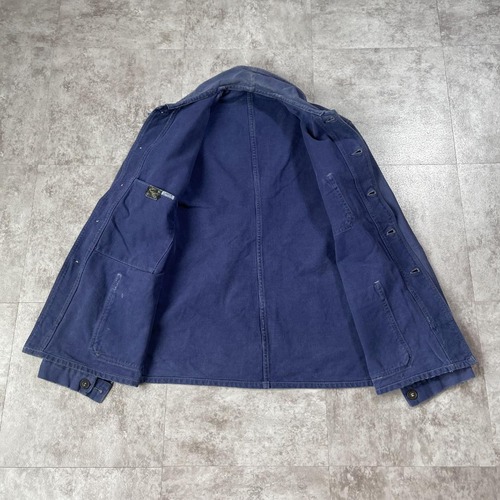 50s 刺繍タグ サンフェード コットンツイル フレンチワークジャケット 詳細写真3