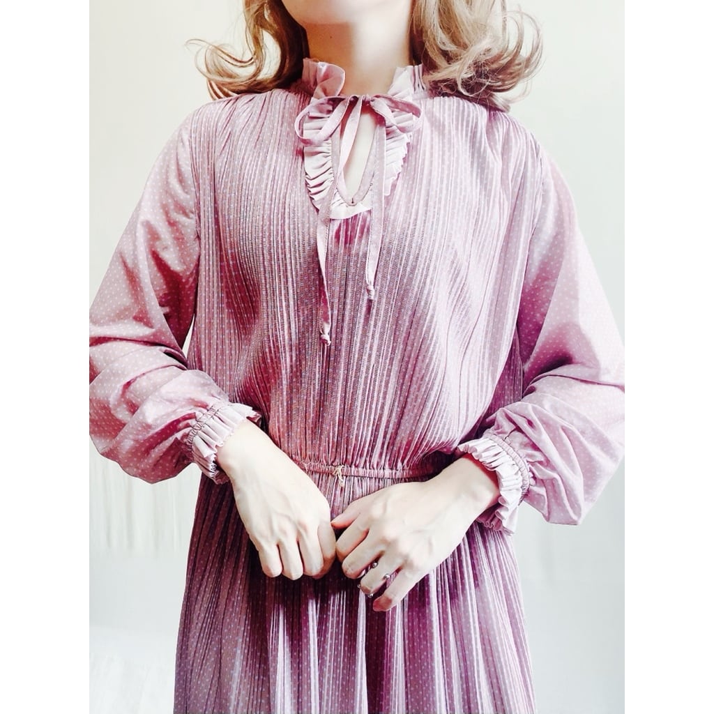 50s ~vintage patchwork dress usa製　ロングワンピ