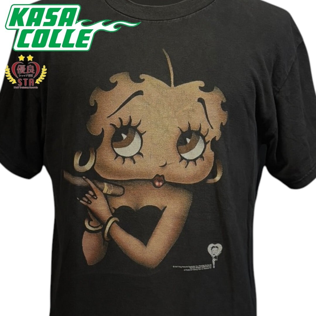 90’s BETTY BOOP ベティブープ 007 パロディ Tシャツ L BETTY BOOP】ベティブープ 007 JamesBond vintage Tシャツ L