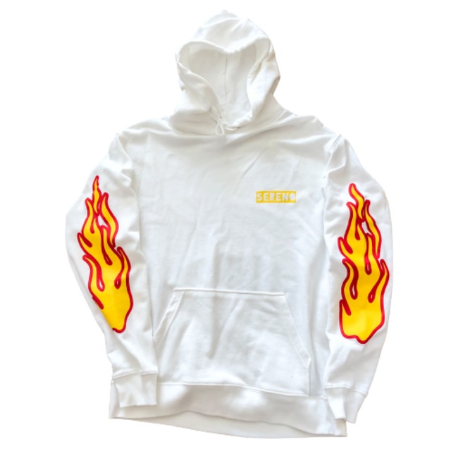 【11/1前後発送予定】FIRE LOGO HOODIE WHITE