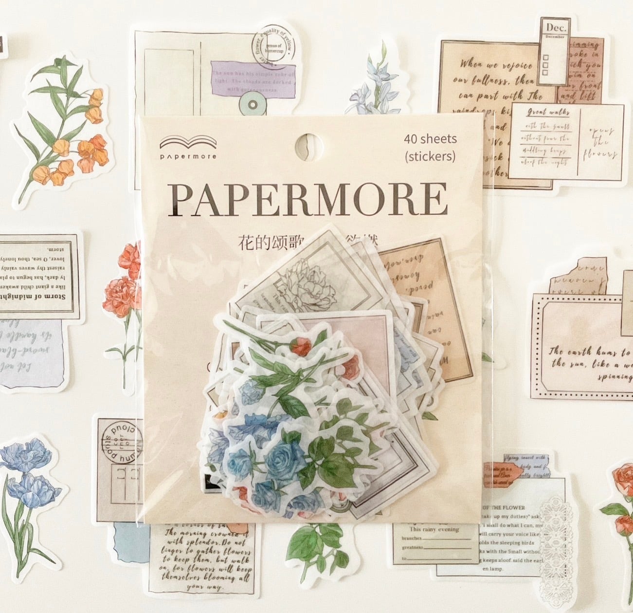 collage フレークシール blue