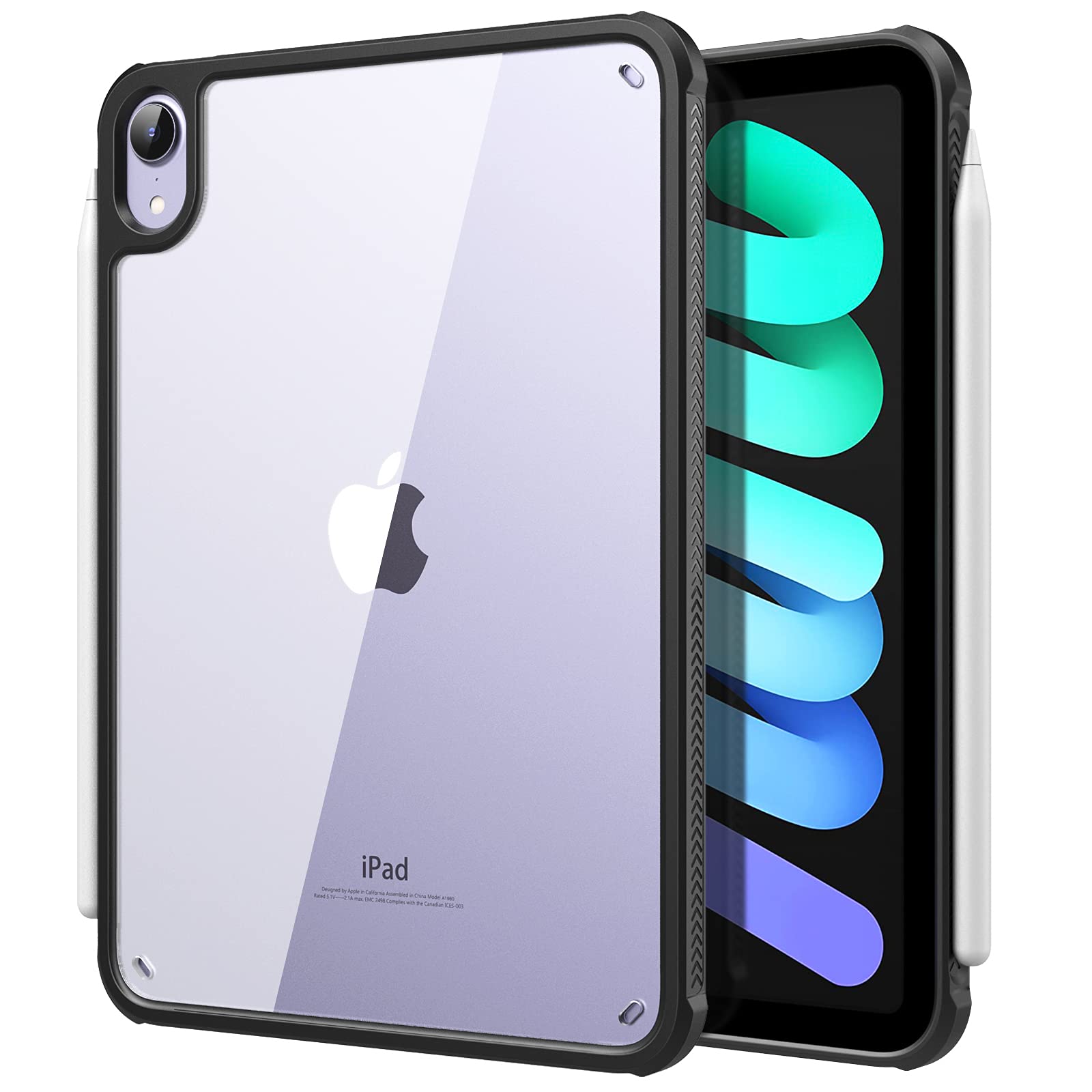 TiMOVO iPad mini7 ケース (A17 Pro) iPad Mini 第7/6世代 カバー 8.3インチ クリア背面