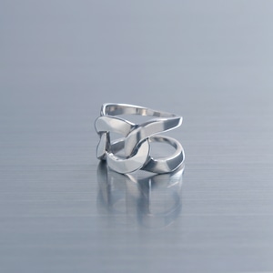 flat link chain motif ring [chiki] / YR180327KHR9