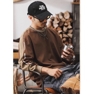 Bicolor crew neck cut and sew 0214