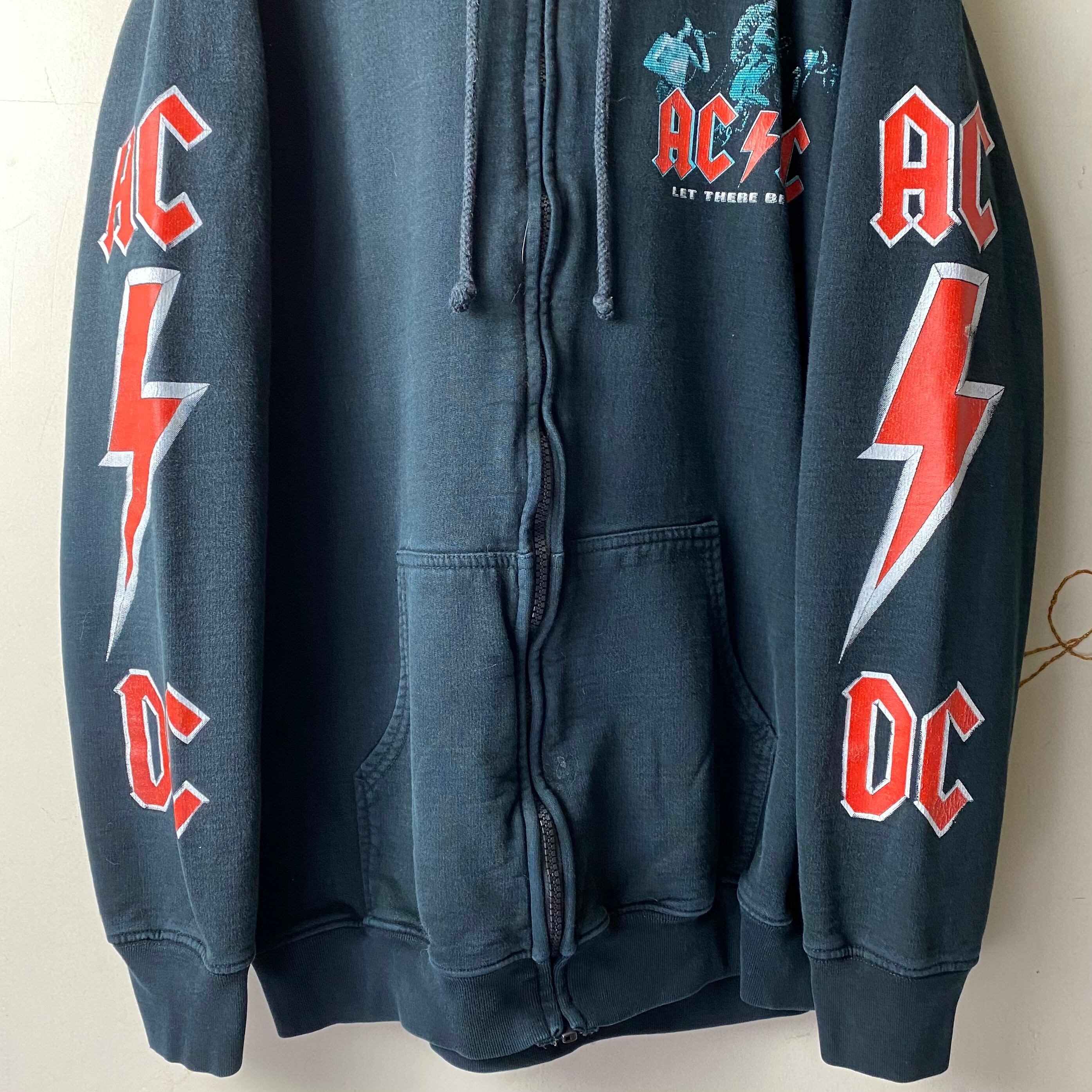 old AC/DC zip-up music sweat parka “let there be rock” | NOIR ONLINE