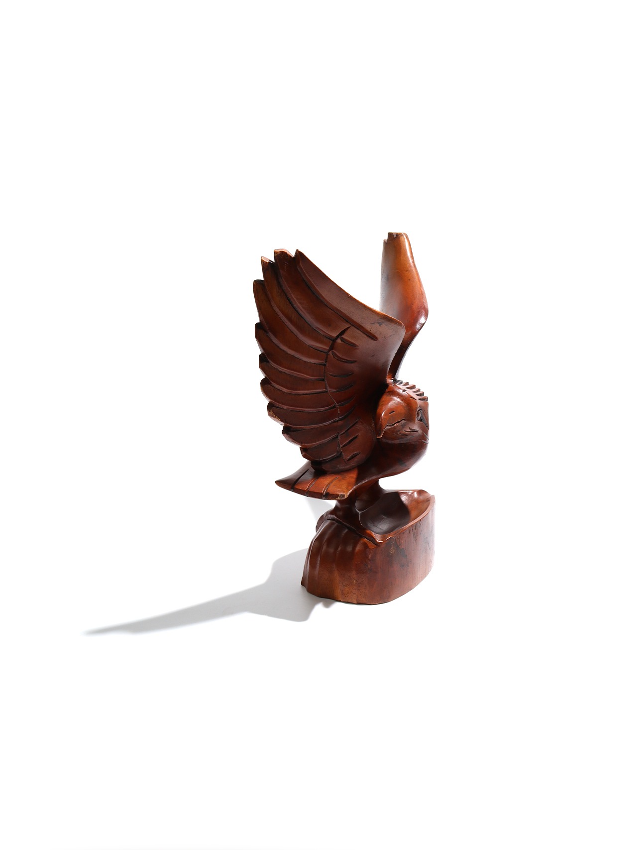 WOOD CARVED AMERICAN EAGLE TRAY