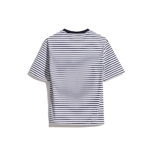 SALE 【HIPANDA ハイパンダ】メンズ ストライプ  Tシャツ MEN'S STRIPE SHORT SLEEVED T-SHIRT / BLUE