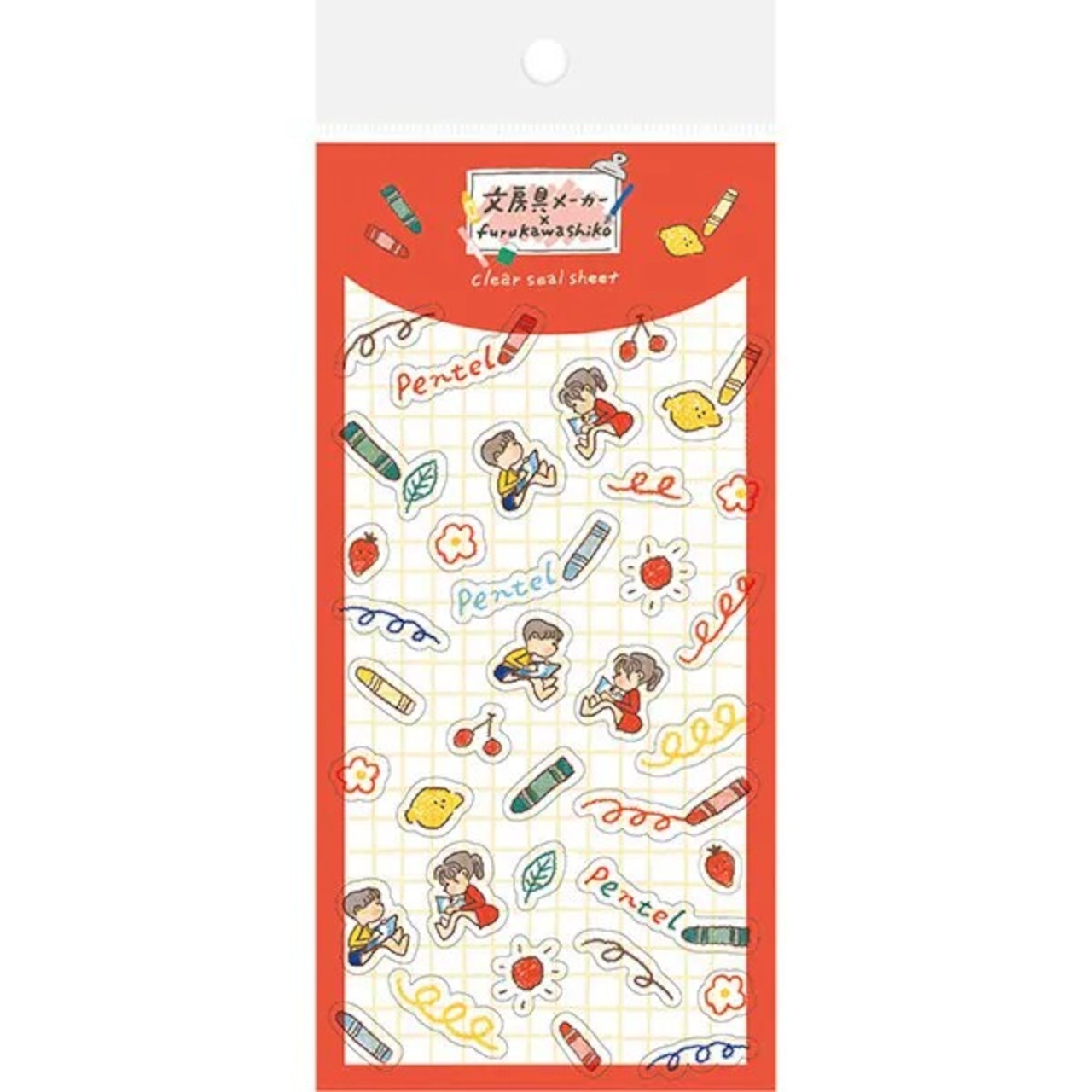 ぺんてる柄 クリアシールシート エスシー×古川紙工 | てんくーどう