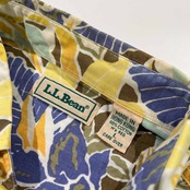 80s 90s L.L.Bean エルエルビーン ハワイアン 総柄 半袖 アロハシャツ サイズ L /ビンテージ/メンズ/アウトドア