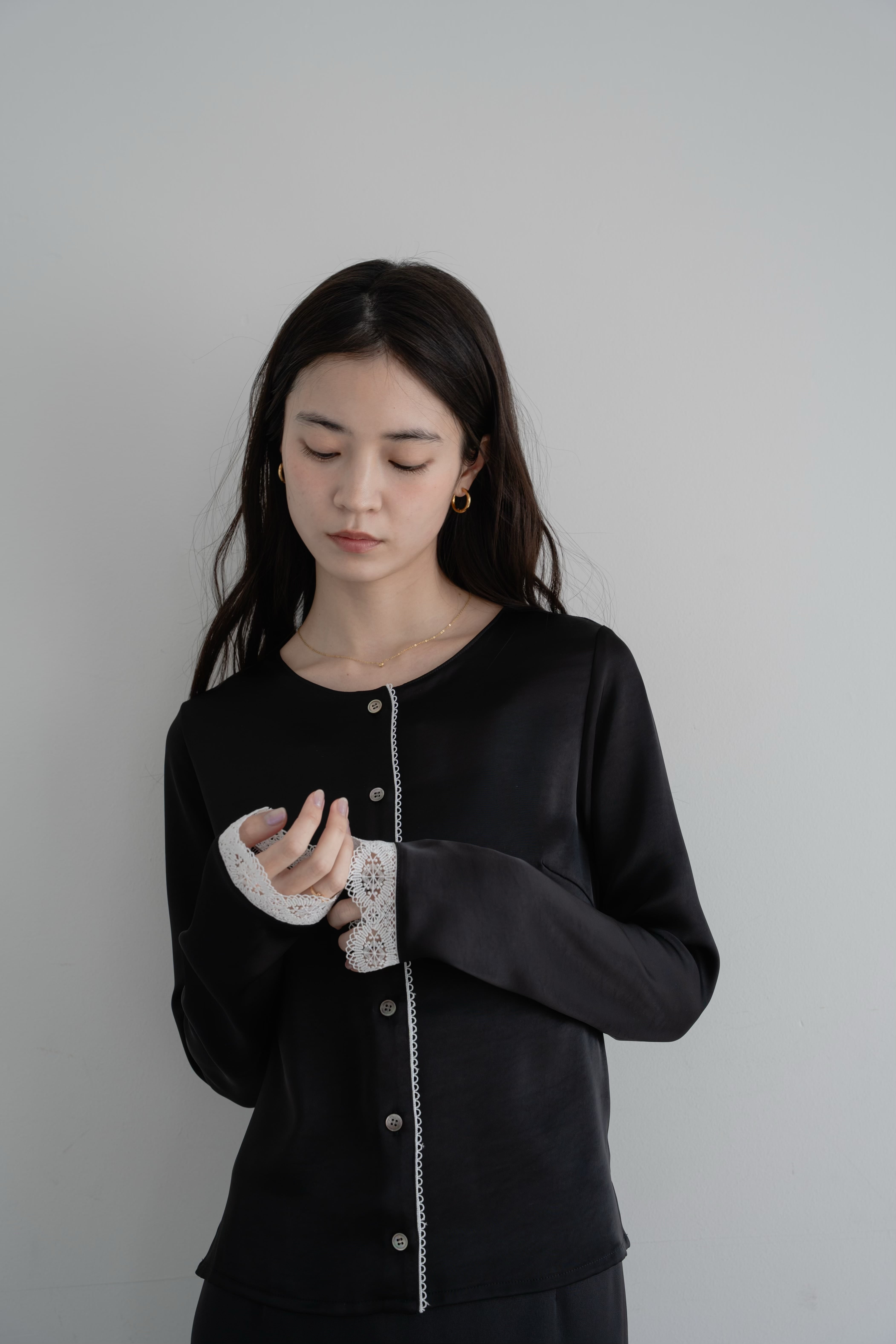 lace satin blouse | philme