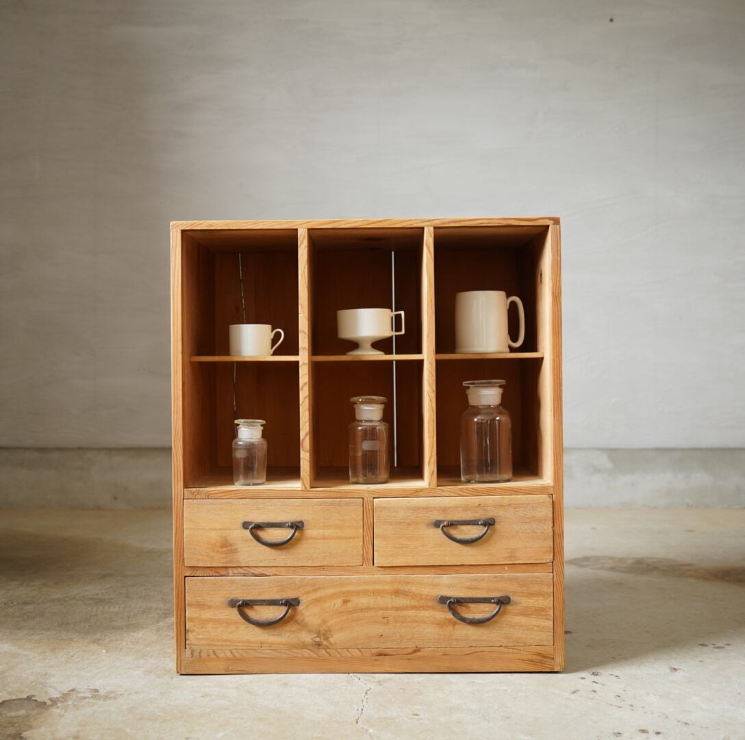 6ますの木製棚