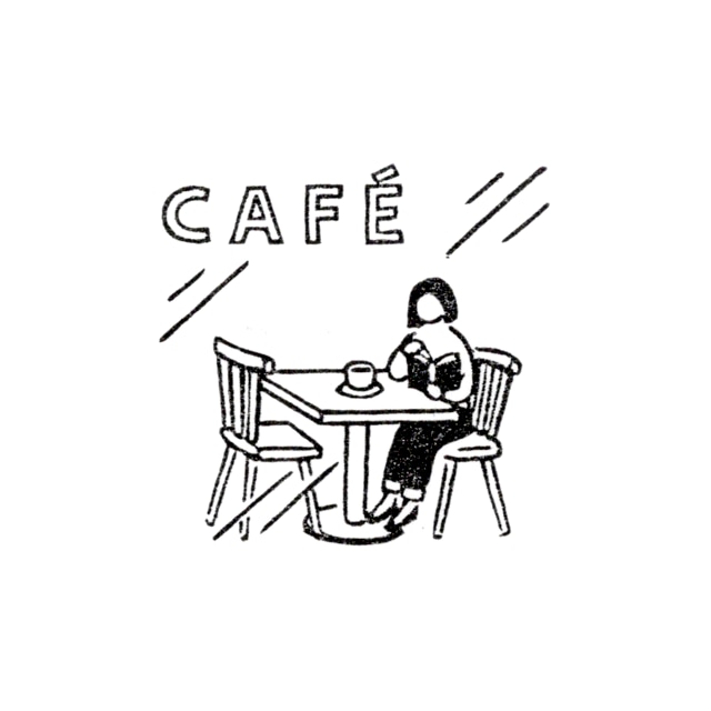 喫茶店にて　At Café