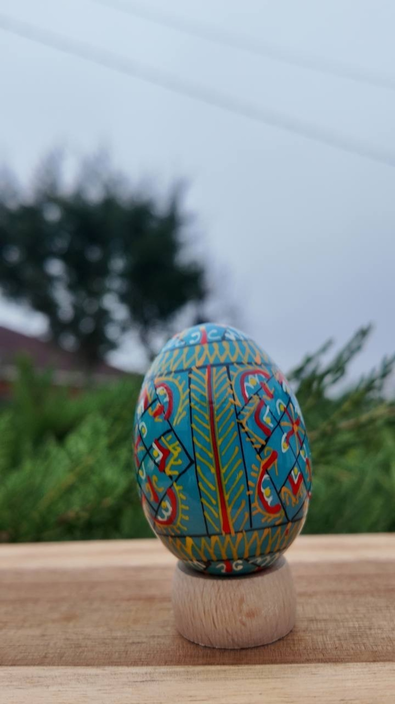 装飾用プィサンカ（イースターエッグ）with stand　コロミヤ博物館モデル - 3