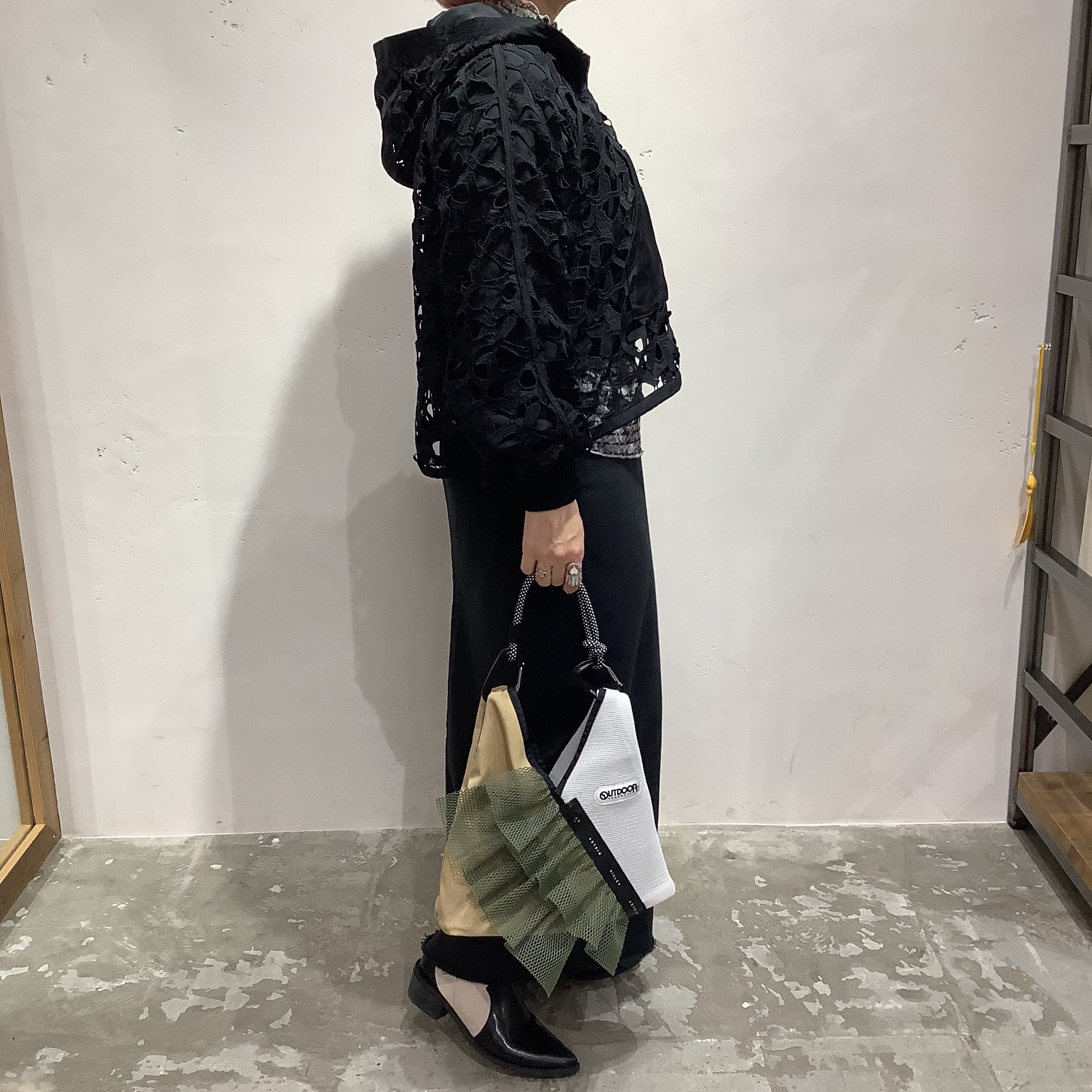 RISLEY×OUTDOOR(リズレイ×アウトドア)】トライアングルフリルメッシュ