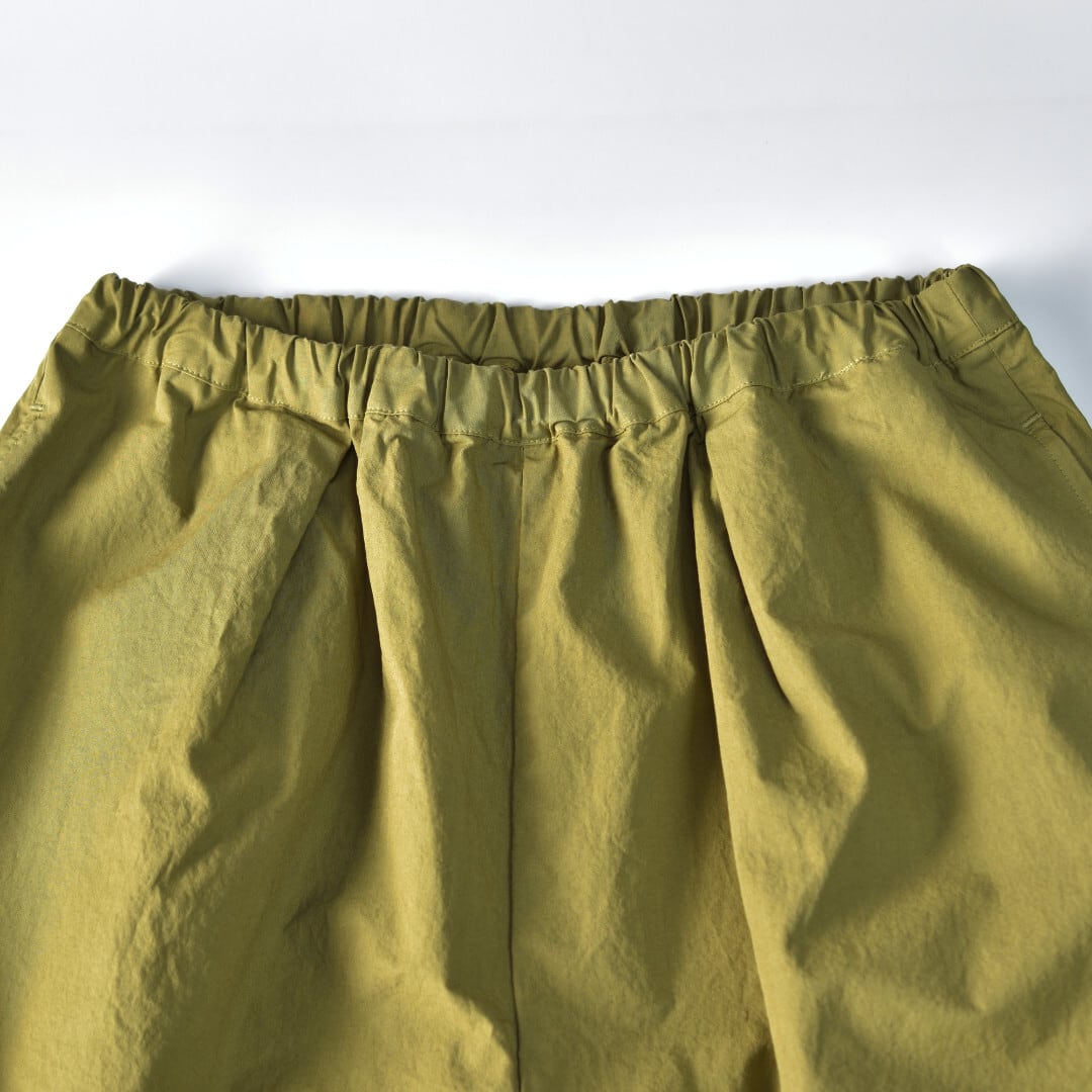 prit プリット オーガニックコットン裾タックバギーパンツ・オリーブ【送料無料】