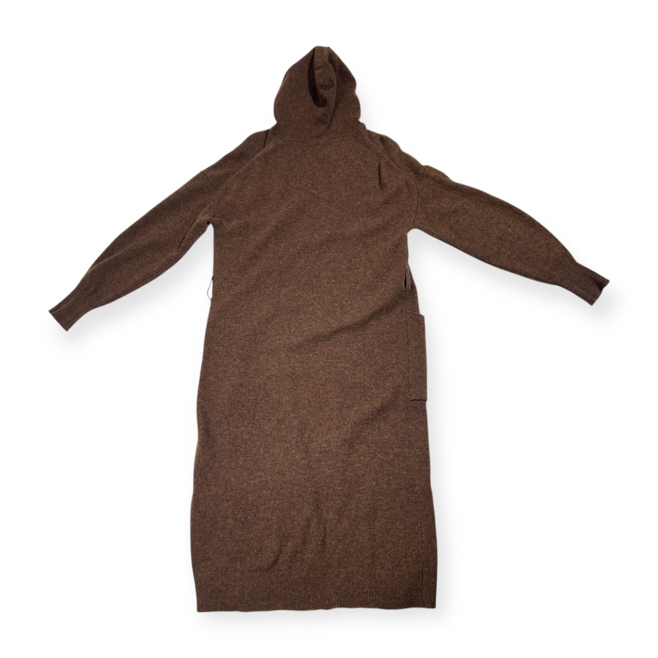 ADAM ET ROPE アダムエロペ フード ウール ニット ロング カーディガン 羽織 F/ブラウン レディース