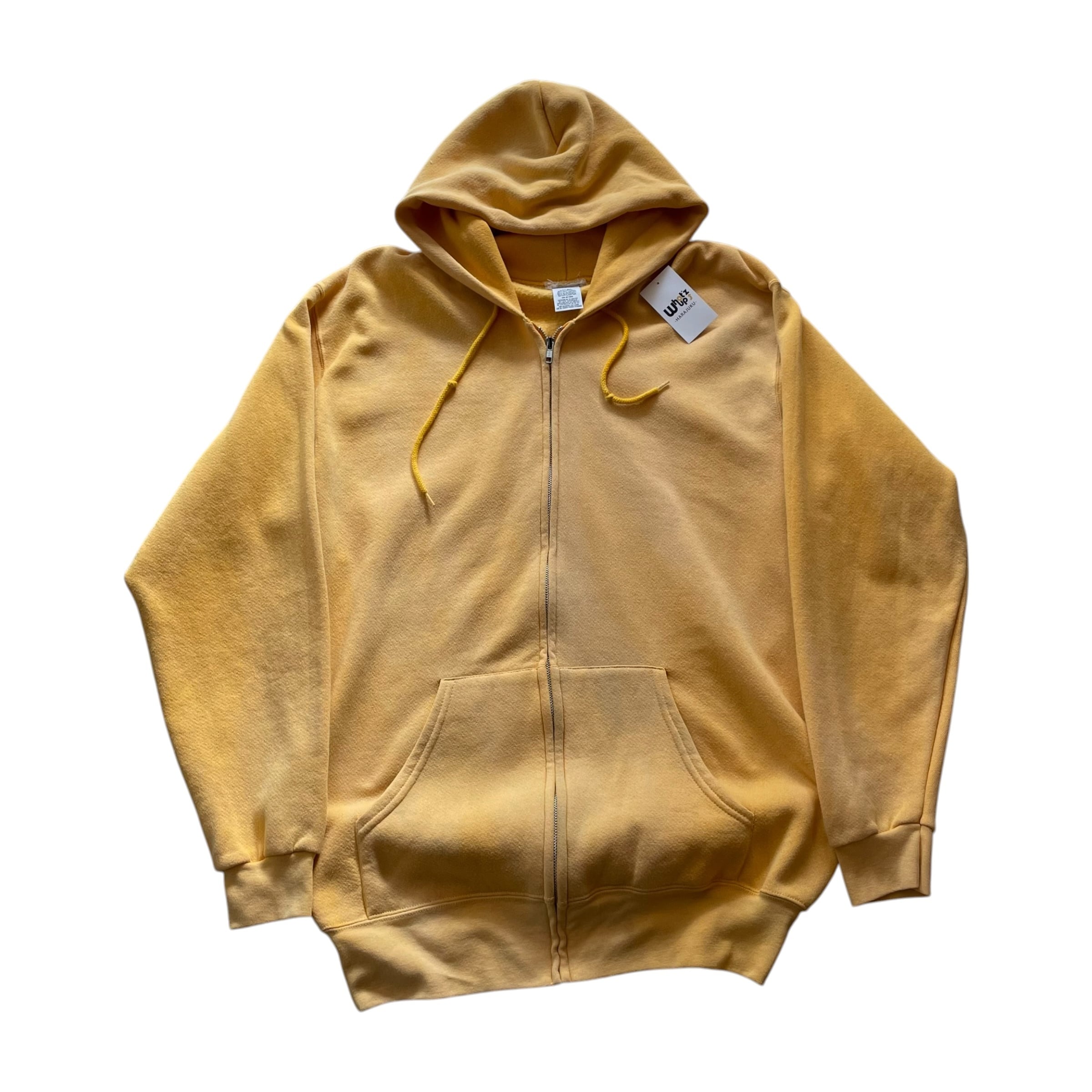 good fade!! ~00s Unknown zip up hoodie "light yellow"