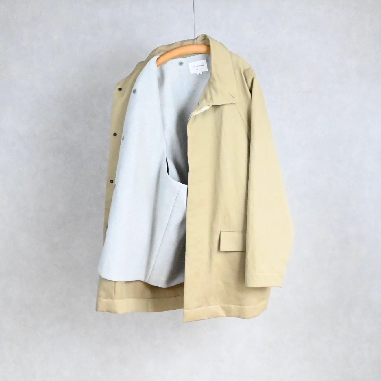 25SS》【STILL BY HAND】C/L SOUTIEN COLLAR HALF COAT with LINER
