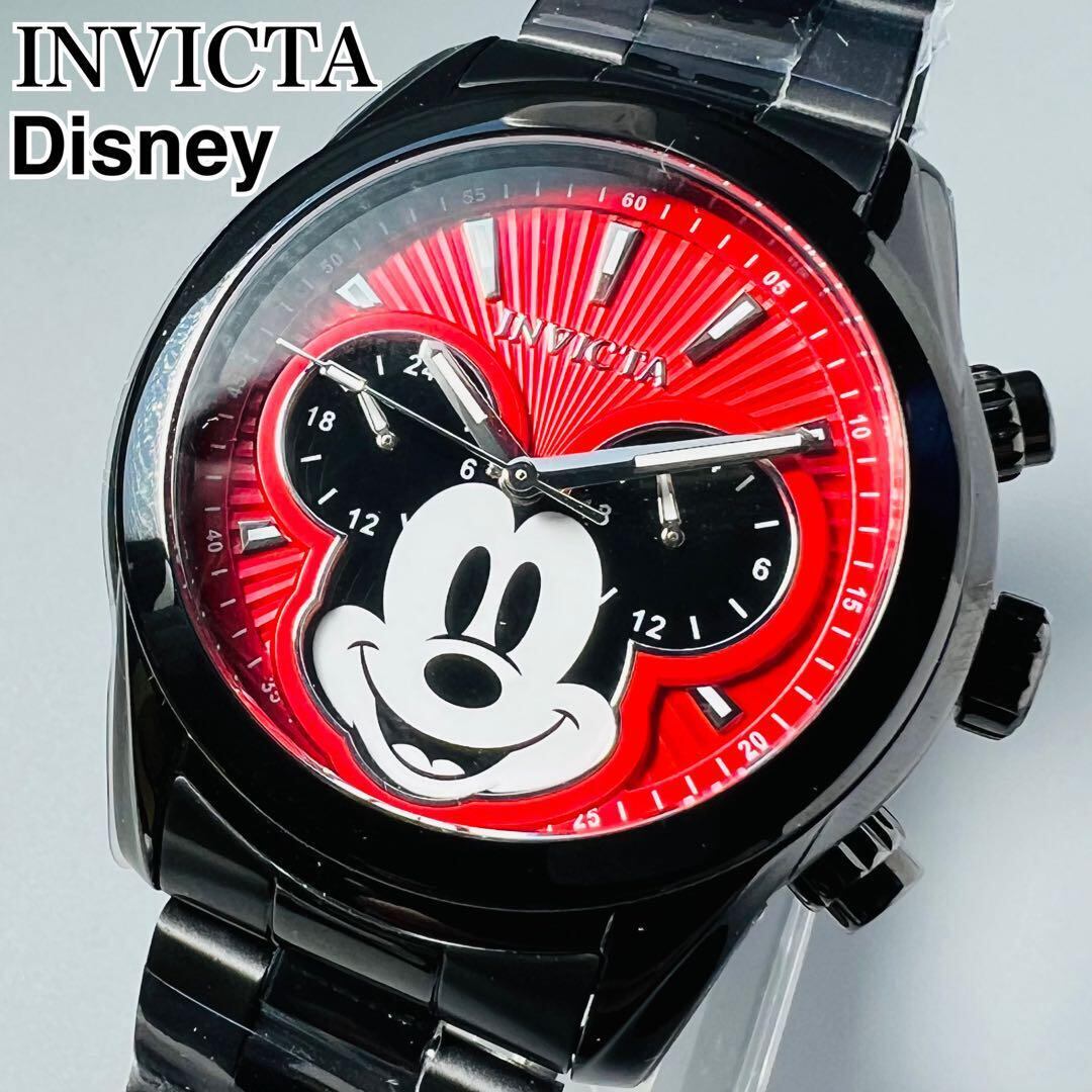 インビクタ 腕時計 メンズ 新品 ディズニー ミッキー 世界限定 ブラック自動巻
