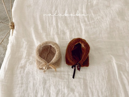 [予約][送料無料]《valubebe》Sherpa reversible bonnet hat (baby) 82