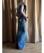 gather frill remake dungaree shirt-4726-5