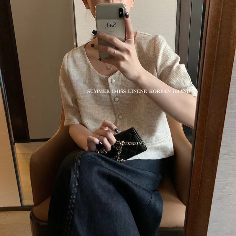 ポケット薄手シャツ サマースタイルスリーブショートジャケット 夏物 ビッグFスモールZ韓国31563375517