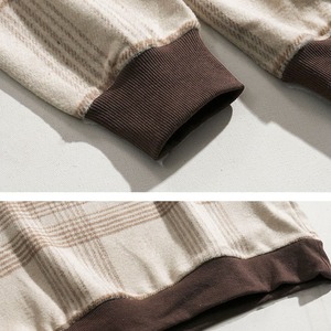 チェックパイピングニット　MT0080327