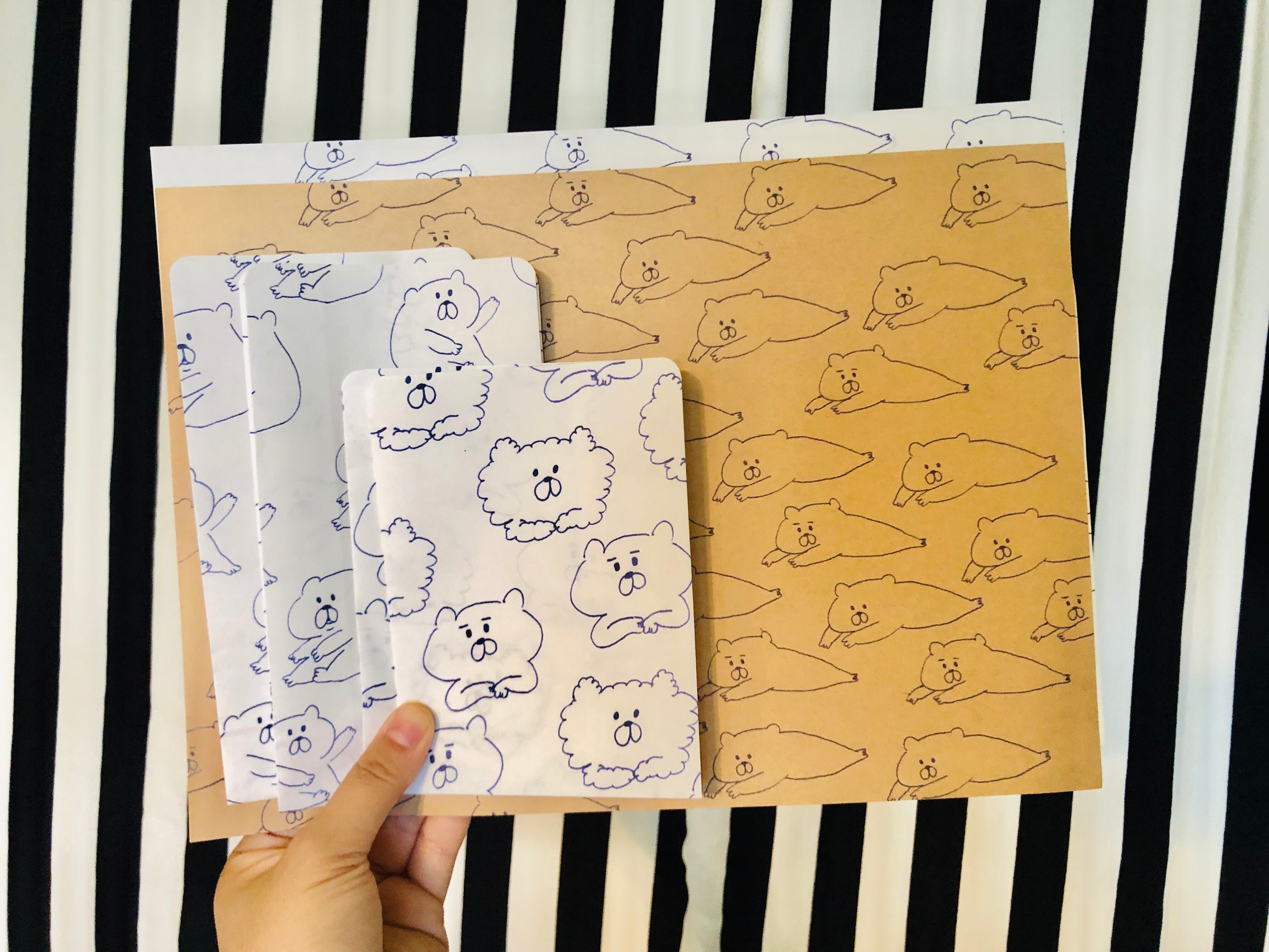 BB BEAR PAPER SET＿ やる気のないくまシリーズ