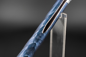 【藍霞】屋久杉 浮造り 国産漆 silver BP