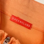 GREENCLUBS グリーンクラブ ハーフジップ 長袖シャツ 3/オレンジ メンズ ライカ