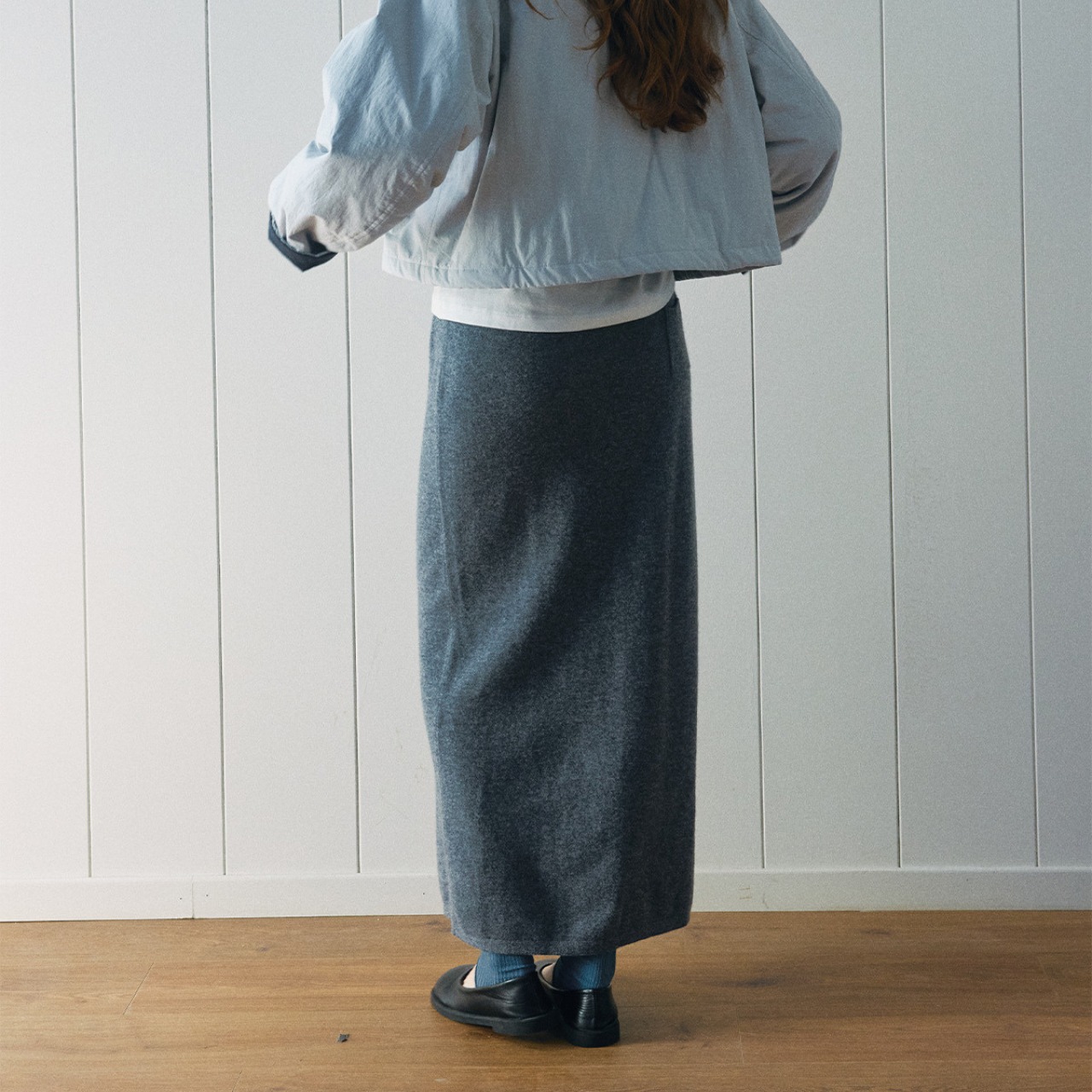 Soft Knit Long Skirt T3876