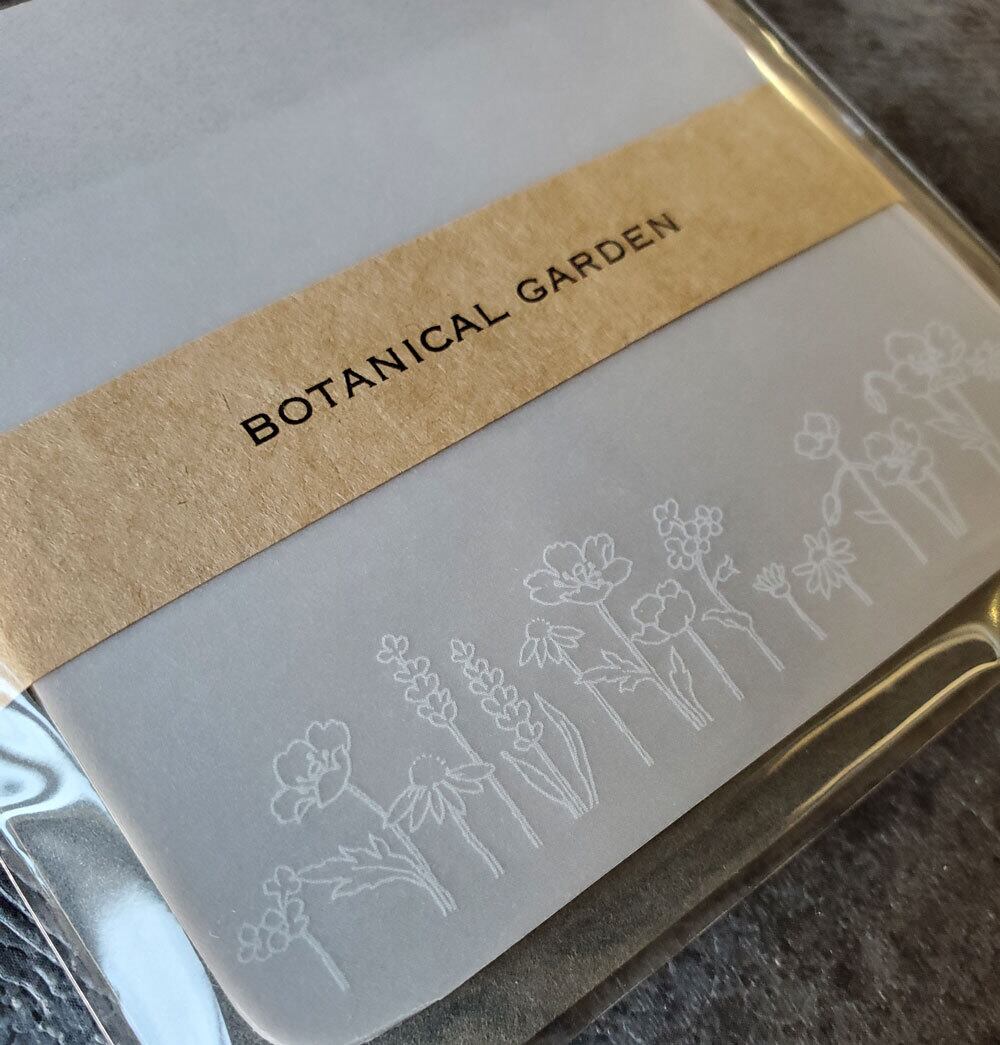 Hutte paper works トレーシングペーパー付箋紙 ちょうちょ/ホワイト